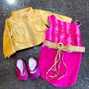 American Girl Jacket Top Skirt and Shors